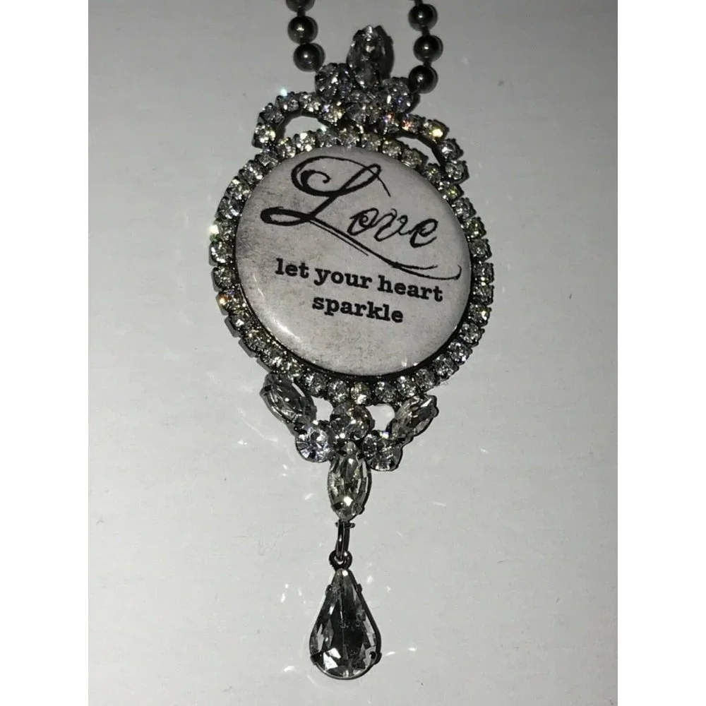 Love Let Your Heart Sparkle Adjustable Boutique‎ Bling NECKLACE Costume Jewelry
